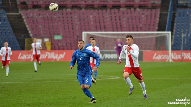 Piłkarska reprezentacja Polski do lat 20 przegrała z Włochami 3:0 w meczu Turnieju Czterech Narodów. Fot. Łukasz Szełemej [Radio Szczecin] Młodzi Włosi ograli Polaków [ZDJĘCIA]