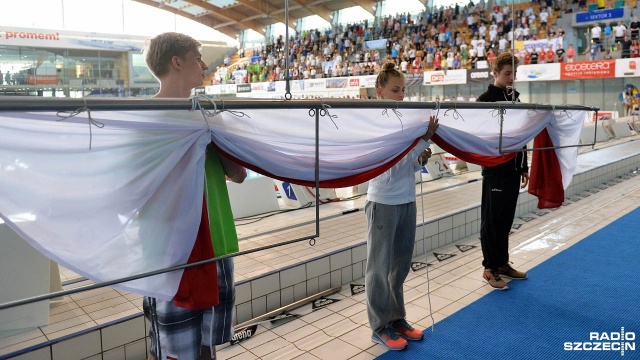 Mistrzostwa Polski w pływaniu na basenie Floating Arena. Fot. Łukasz Szełemej [Radio Szczecin] Złoto i przepustka na olimpiadę Mateusza Sawrymowicza [ZDJĘCIA]