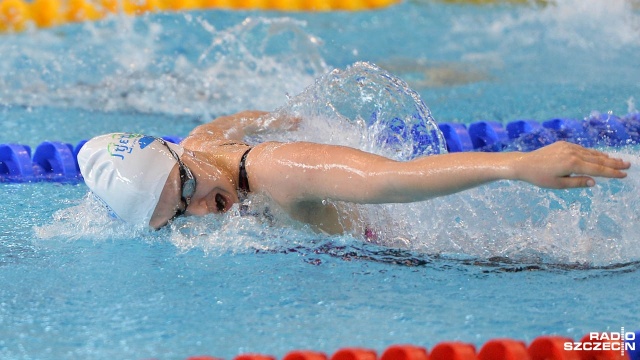 Mistrzostwa Polski w pływaniu na basenie Floating Arena. Fot. Łukasz Szełemej [Radio Szczecin] Złoto i przepustka na olimpiadę Mateusza Sawrymowicza [ZDJĘCIA]