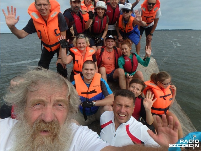 Spływ z Olkiem Dobą w Marinie w Kamieniu Pomorskim. Fot. Radio Szczecin Rodzinny spływ z Olkiem Dobą dla słuchaczy [WIDEO, DUŻO ZDJĘĆ]