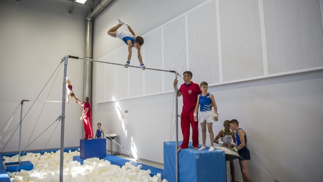 Hala gimnastyczna powstała przy Zespole Szkół Sportowych przy ulicy Małopolskiej. Fot. Piotr Sawiński [Radio Szczecin] Szczecińscy gimnastycy mają nową halę [ZDJĘCIA]