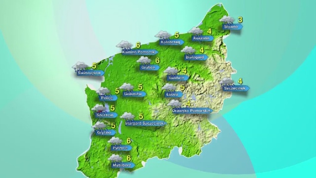 W poniedziałek termometry w regionie będą wskazywać od 3 do 6 stopni Celsjusza.