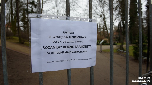 Zakład Usług Komunalnych zamknął ogród w poniedziałek.