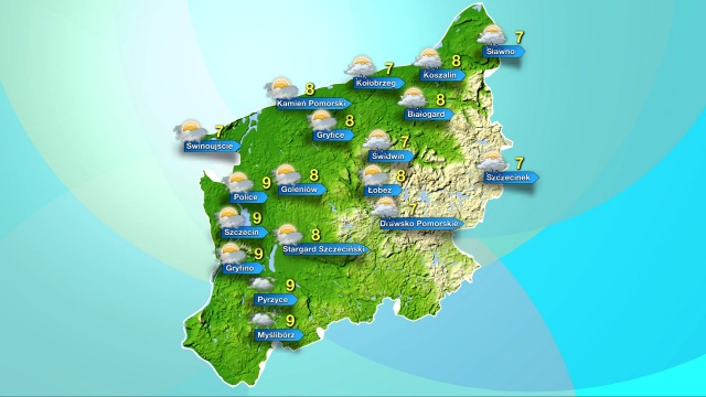 Temperatury w regionie będą oscylować w granicach 7-9 stopni Celsjusza.