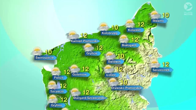 W poniedziałek termometry w regionie będą wskazywać od 10 do 12 stopni Celsjusza.