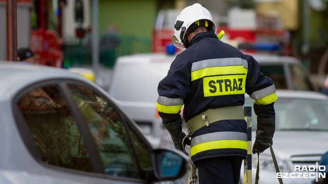 Wypadek na drodze wojewódzkiej nr 163 w Broczynie, w powiecie Drawskim.