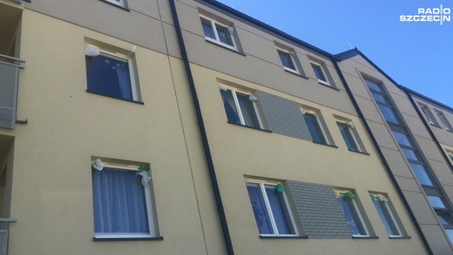 Kolorowe reklamówki foliowe w prawie każdym oknie - tak mieszkańcy szczecińskiego Warszewa walczą z inwazją jaskółek. Początek czerwca to późny okres lęgowy oknówek. Ptaki starają się założyć gniazda przy szybach, ale mieszkańcy nie chcą brudu, więc płoszą jaskółki foliówkami.