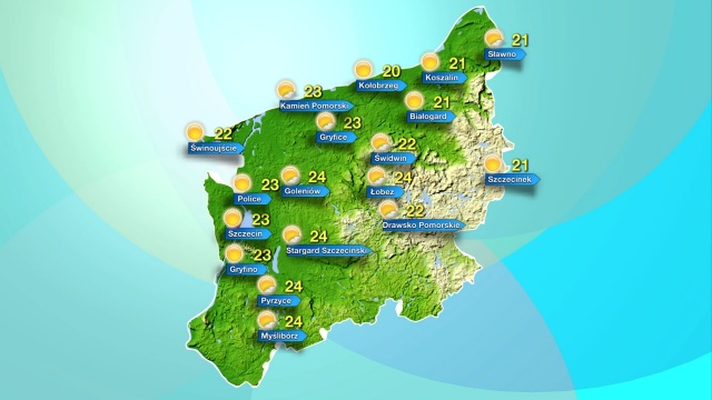 We wtorek termometry w regionie będą wskazywać od 20 do 24 stopni Celsjusza.