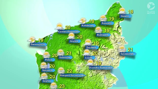 Temperatura w regionie będzie się utrzymywać w granicach 19-23 stopni Celsjusza.