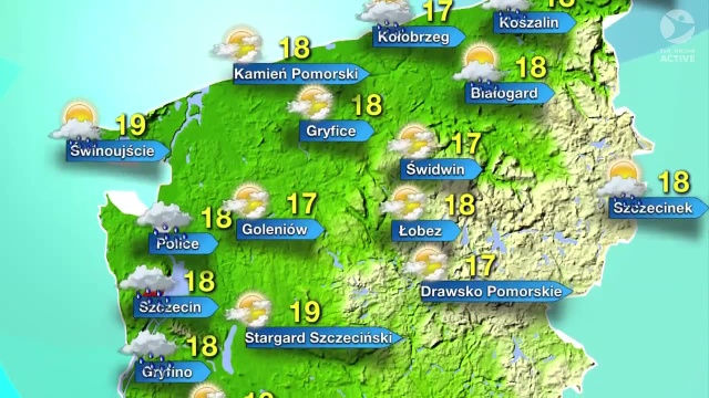 Temperatury w regionie utrzymywać się będą w granicach 17-19 stopni Celsjusza.