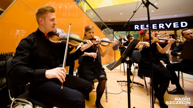 Mieli zagrać na dachu, ale przestraszyli się pogody i zagrali w centrum handlowym. Muzycy z Baltic Neopolis Orchestra dali w sobotę koncert w galerii handlowej Kaskada w centrum Szczecina.