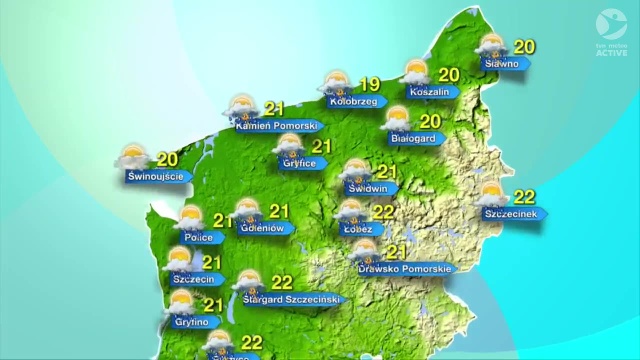 We wtorek termometry w regionie będą wskazywać od 19 do 23 stopni Celsjusza. Miejscami możliwe opady deszczu.