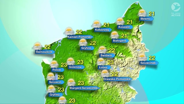 Sobota zapowiada się przyjemnie ciepło w całym regionie. Nie powinno padać, a temperatury od 21 stopni na wschodzie województwa do 23 na zachodzie.