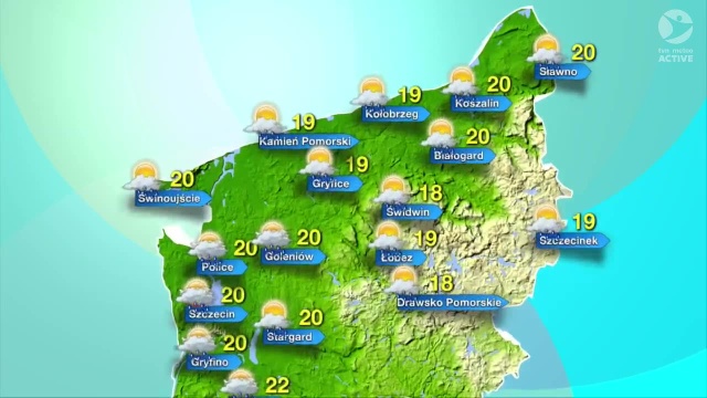 Piękny poranek w Szczecinie, ale w ciągu dnia mogą pojawić się deszczowe chmury, a temperatura będzie ok. 20 stopni Celsjusza. Podobnie w całym regionie.