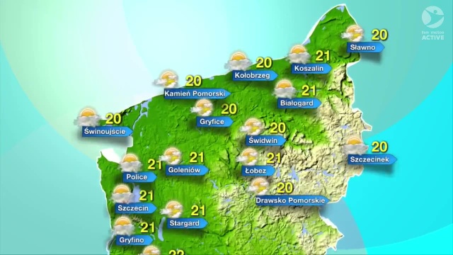 Temperatury w regionie nadal w okolicach 20 stopni Celsjusza. Szanse na opady - niewielkie.