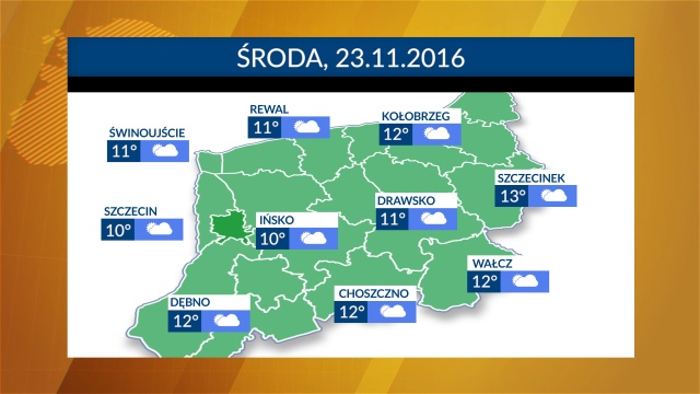 W środę termometry w regionie będą wskazywać od 10 do 12 stopni Celsjusza, a słońce schowa się za chmurami. Nie powinno padać, ale nad ranem możliwe są silne zamglenia.