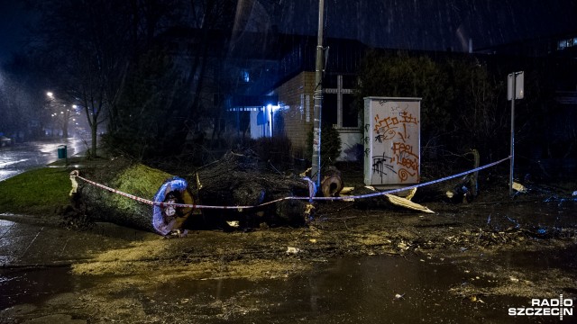 Na terenie całego województwa zachodniopomorskiego wieje silny wiatr, co powoduje liczne awarie energetyczne.