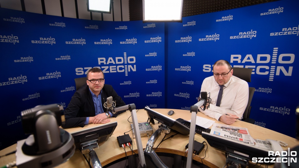 Dr Marcin Stefaniak i Tomasz Chaciński. Fot. Konrad Nowak [Radio Szczecin]
