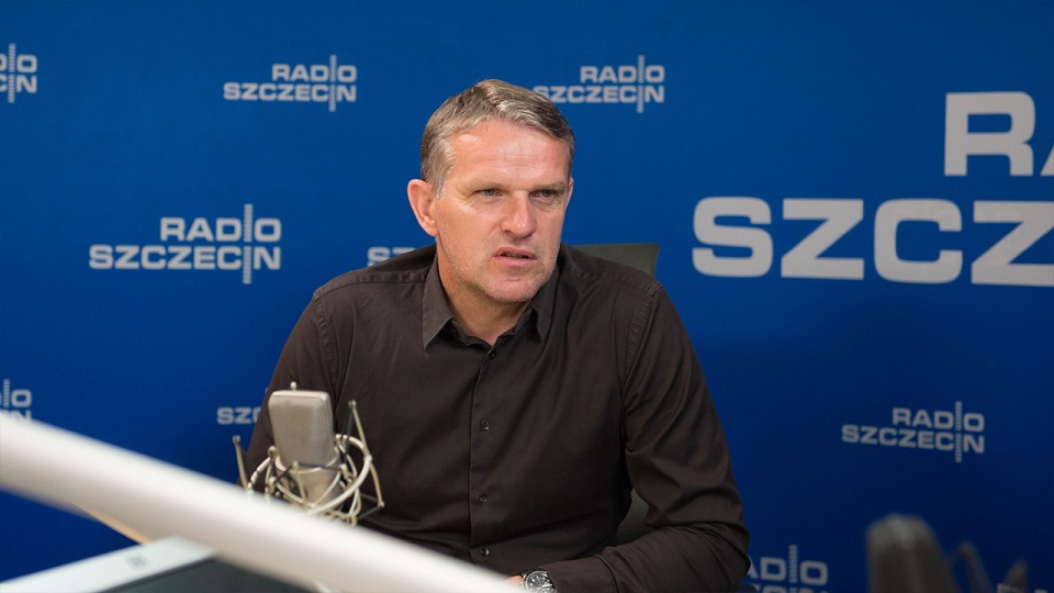 Kazimierz Moskal w studiu Radia Szczecin. Fot. Maciej Myszkowiak [Radio Szczecin]