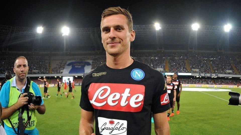 Arkadiusz Milik w koszulce SSC Napoli. Fot. Arkadiusz Milik Twitter