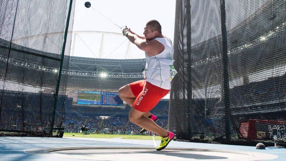 Wojciech Nowicki na olimpijskim stadionie. Fot. Marek Biczyk/pzla.pl