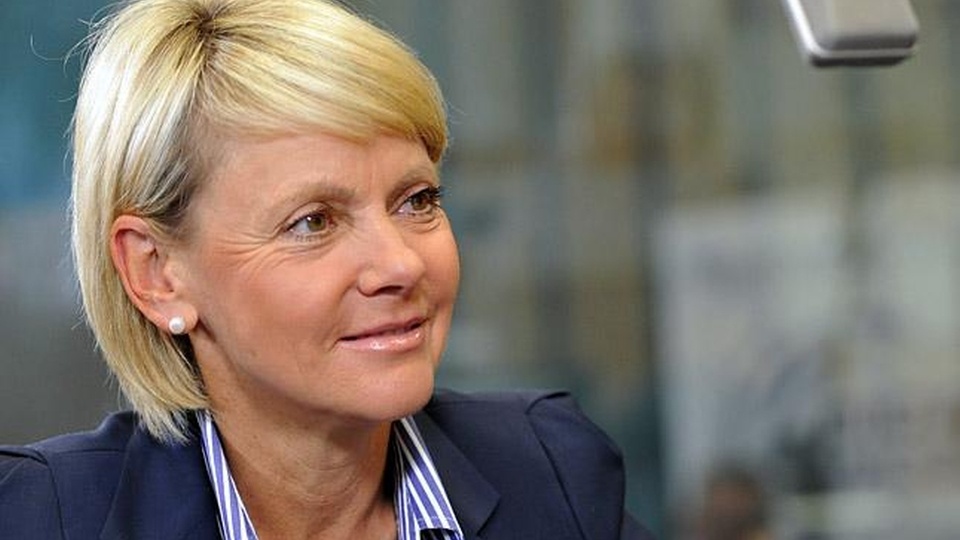 Małgorzata Jacyna-Witt w 2014 roku jako jedyna nawiązała walkę z Piotrem Krzystkiem, ale przegrała z nim w drugiej turze wyborów. Fot. Łukasz Szełemej [Radio Szczecin/Archiwum]