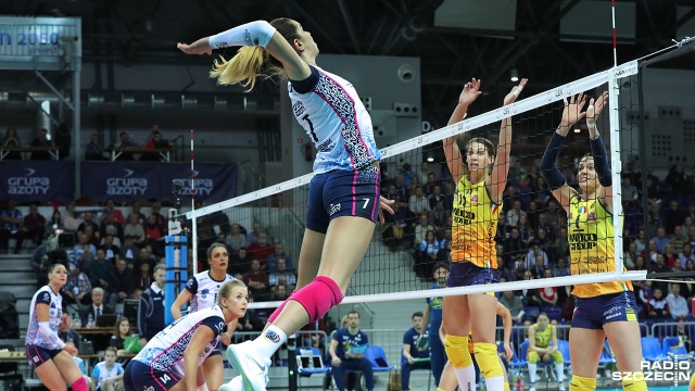 Chemik Police - Imoco Volley Conegliano 2:3. Fot. Weronika Łyczywek [Radio Szczecin] Porażka i coraz mniejsze szanse Chemika na Final Four Ligi Mistrzyń [ZDJĘCIA]