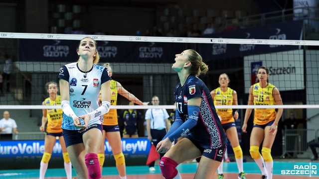 Chemik Police - Imoco Volley Conegliano 2:3. Fot. Weronika Łyczywek [Radio Szczecin] Porażka i coraz mniejsze szanse Chemika na Final Four Ligi Mistrzyń [ZDJĘCIA]