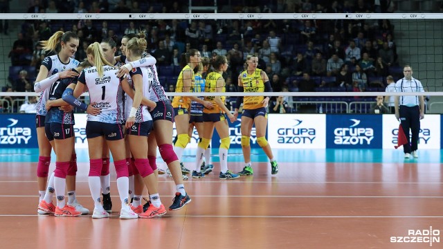 Chemik Police - Imoco Volley Conegliano 2:3. Fot. Weronika Łyczywek [Radio Szczecin] Porażka i coraz mniejsze szanse Chemika na Final Four Ligi Mistrzyń [ZDJĘCIA]