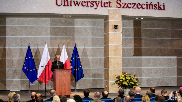 Prezydent Andrzej Duda w Szczecinie. Fot. Weronika Łyczywek [Radio Szczecin] Prezydent RP zwraca uwagę na brak europejskiej solidarności [ZDJĘCIA]