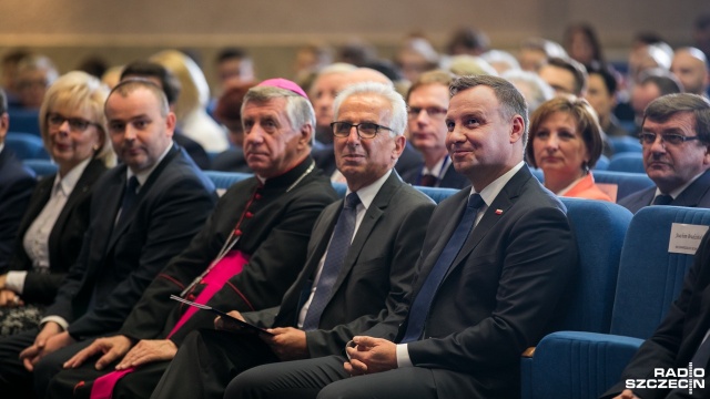 Prezydent Andrzej Duda w Szczecinie. Fot. Weronika Łyczywek [Radio Szczecin] Prezydent RP zwraca uwagę na brak europejskiej solidarności [ZDJĘCIA]