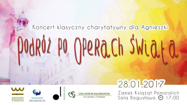 Koncert Podróż po Operach Świata odbędzie się na Zamku Książąt Pomorskich w Szczecinie.