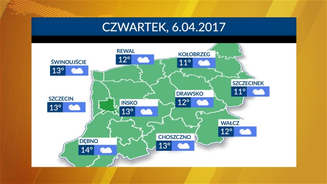 Środa była ostatnim dniem z ciepłą pogodą. Idzie do nas chłodny front atmosferyczny. Zimne powietrze może powodować w górach nawet opady śniegu. Na szczęście nam to nie grozi - pojawią się jedynie opady deszczu choć słońce również się pojawi. Na termometrach od 11 do 14 stopni, ale odczuwalna będzie w okolicach 9.