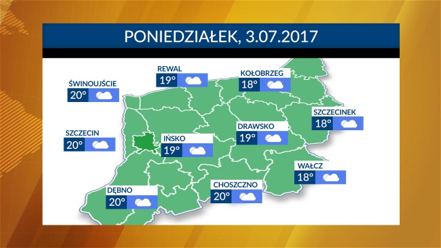 W poniedziałek zdecydowanie więcej słońca niż w weekend. Temperatury wciąż jednak nie rozpieszczają, szczególnie wypoczywających nad morzem.