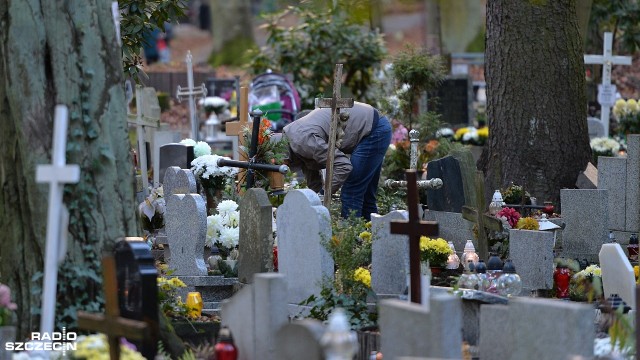 Przed dniem Wszystkich Świętych na cmentarzach w Szczecinie trwają wielkie porządki. Szczecinianie sprzątają kwatery, czyszczą nagrobki, kupują i stawiają na grobach znicze oraz kwiaty.