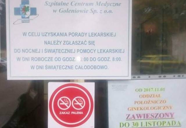 Oddział Ginekologiczno-Położniczy został zawieszony na miesiąc. Powodem jest brak lekarzy.