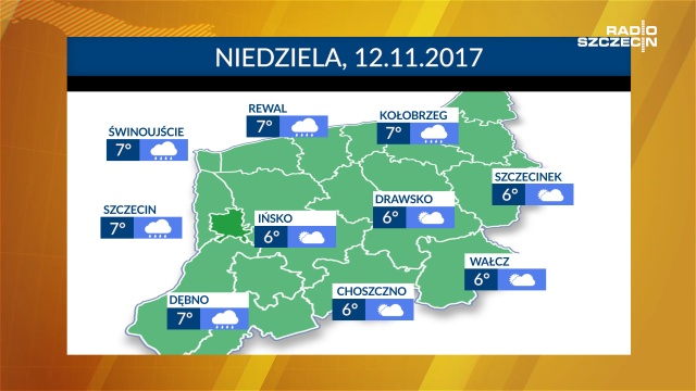 Niedziela będzie pochmurna, można spodziewać się też przelotnych opadów deszczu. Termometry w regionie pokażą od 6 do 7 stopni Celsjusza.