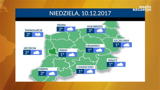 W niedzielę w ciągu dnia termometry będą wskazywać od 1 do 3 stopni Celsjusza. Miejscami może popadać deszcz, a nawet deszcz ze śniegiem.