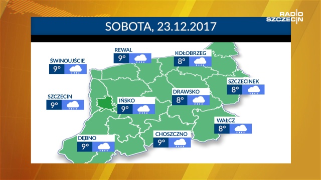 Przed nami pochmurna i chłodna sobota. W ciągu dnia termometry w regionie będą wskazywać od 8 do 9 stopni Celsjusza. Możliwe opady deszczu.