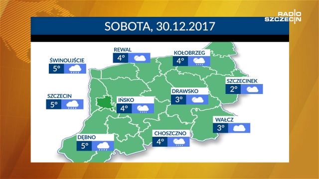 Sobota zimna i w wielu miejscach deszczowa. Za to ostatni dzień roku zapowiada zdecydowane ocieplenie.