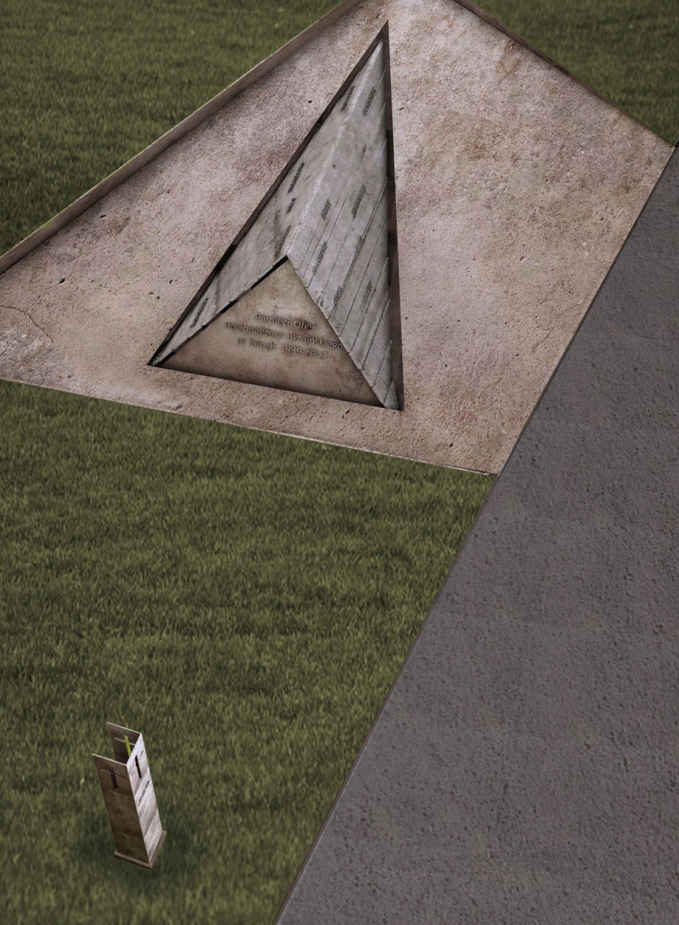 Projekt pomnika poświęconego ofiarom nacjonalizmu ukraińskiego. Źródło: www.kresywschodnie.org.pl