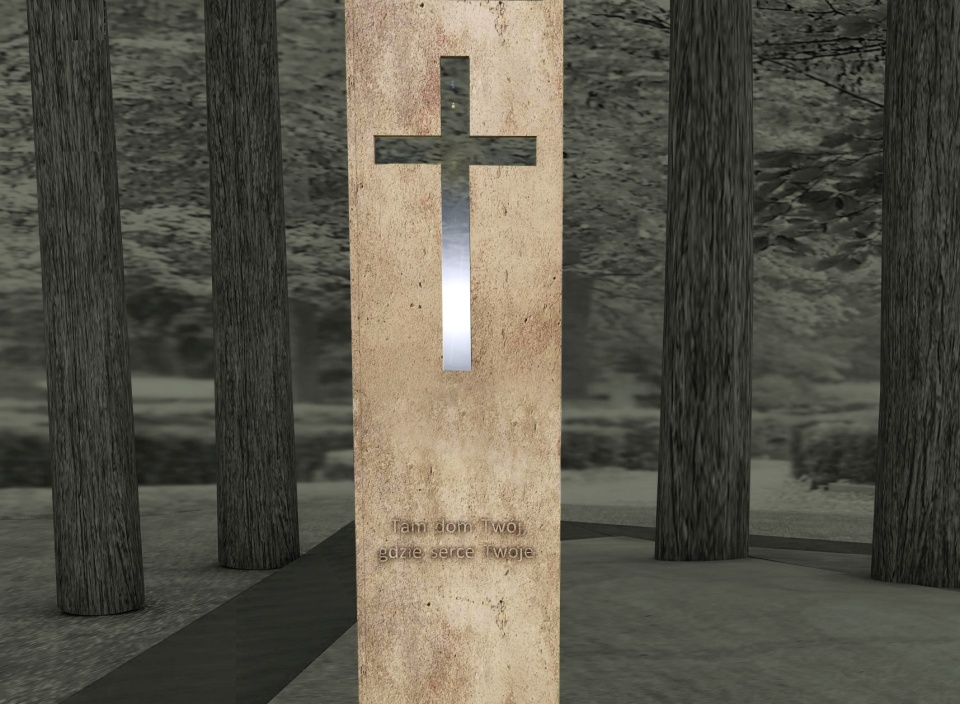 Projekt pomnika poświęconego ofiarom nacjonalizmu ukraińskiego. Źródło: www.kresywschodnie.org.pl