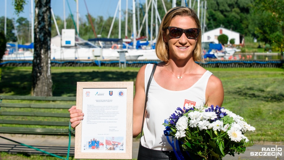 Agnieszka Skrzypulec przyznaje, że marzy o tym, aby jej sukces był zachętą dla małych żeglarzy. Fot. Olaf Nowicki [Radio Szczecin]