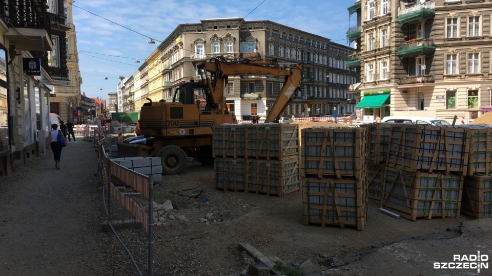 Przebudowa ulicy Jagiellońskiej w Szczecinie. Fot. Michał Król [Radio Szczecin/Archiwum]