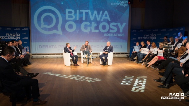 Bitwa o Głosy w Radiu Szczecin. Fot. Robert Stachnik [Radio Szczecin] Kandydaci na prezydenta Szczecina snuli wizje o Wojska Polskiego [DUŻO ZDJĘĆ]