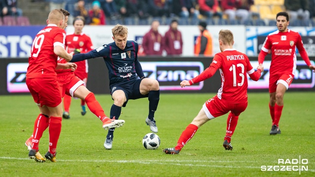 Pogoń Szczecin - Miedź Legnica 2:0 (0:0). Fot. Robert Stachnik [Radio Szczecin] Czwarte z rzędu zwycięstwo Pogoni. Dwie bramki Guarrotxeny [WIDEOx2, DUŻO ZDJĘĆ]