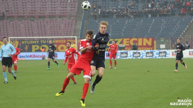 Pogoń Szczecin - Miedź Legnica 2:0 (0:0). Fot. Małgorzata Elmerych [Radio Szczecin] Czwarte z rzędu zwycięstwo Pogoni. Dwie bramki Guarrotxeny [WIDEOx2, DUŻO ZDJĘĆ]