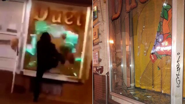 Czy nikt nic nie widział - pyta rodzina właściciela nieczynnej cukierni Duet na Deptaku Bogusława w Szczecinie. W weekend wandal zdewastował witrynę lokalu.