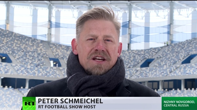 Były bramkarz piłkarskiej reprezentacji Danii Peter Schmeichel został gospodarzem programu w angielskojęzycznej, rosyjskiej telewizji Russia Today. Schmeichel poprowadzi cykl programów promujących miasta, w których latem zostaną rozegrane, finały Mistrzostw Świata w piłce nożnej.
