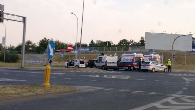 Wypadek na skrzyżowaniu ulic Warcisława i Przyjaciół Żołnierza w Szczecinie.